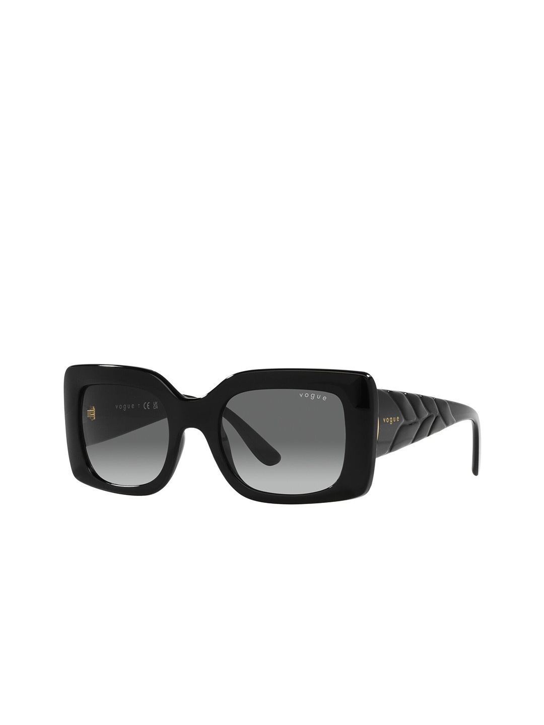 

vogue Women Rectangle Sunglasses With UV Protected Lens 8056597813884-Black