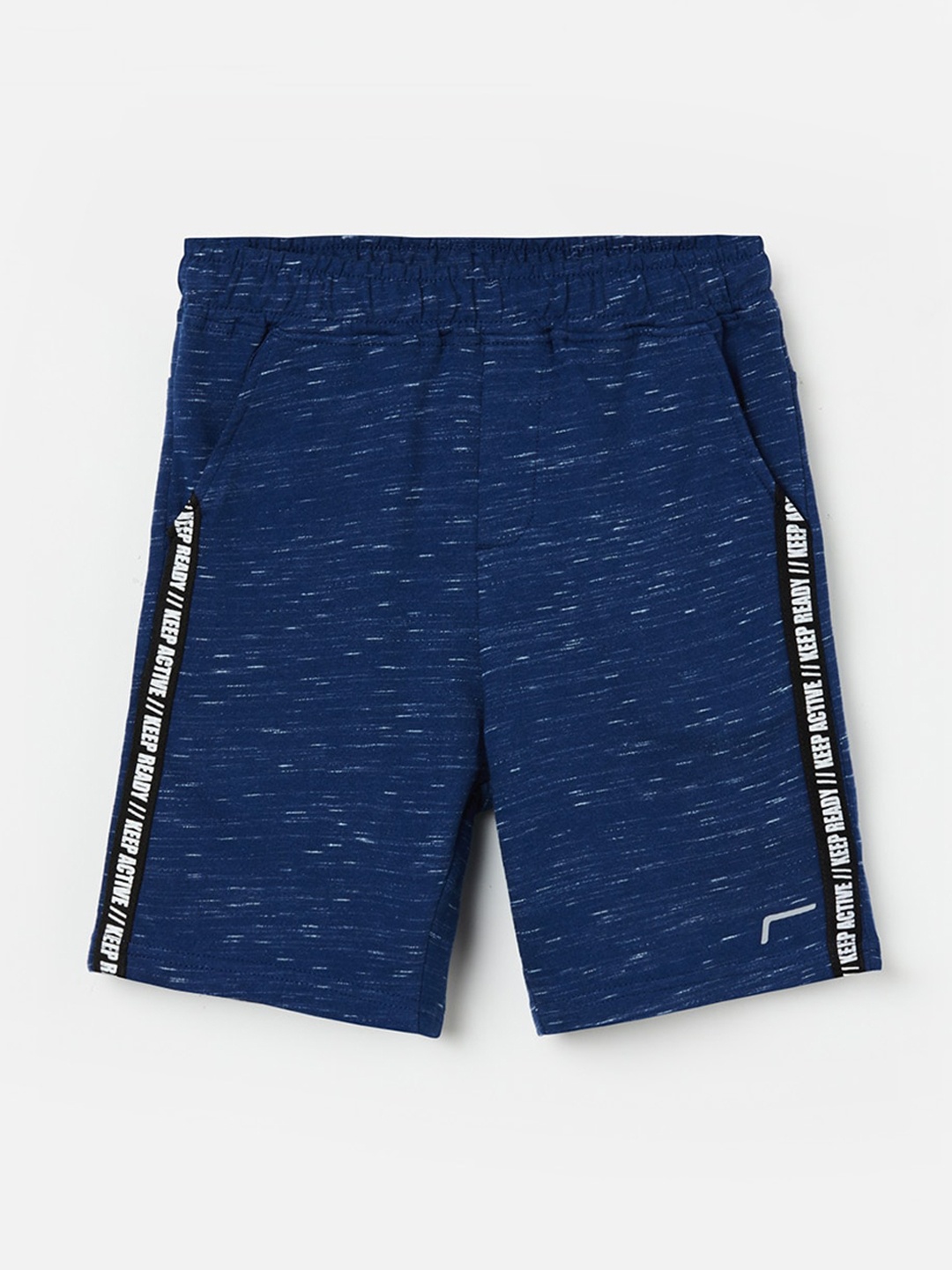 

Fame Forever by Lifestyle Boys Mid-Rise Typography Printed Knitted Shorts, Blue