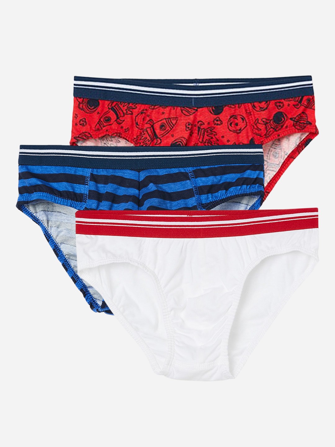 

Fame Forever by Lifestyle Boys Pack Of 3 Pure Cotton Basic Briefs, White