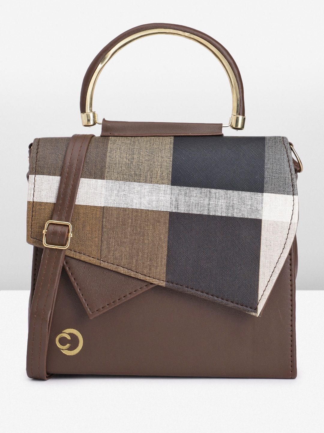 

Caprese Women Printed Satchel, Brown
