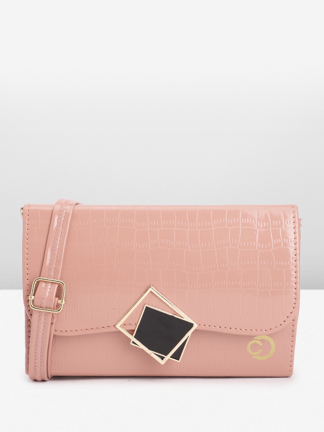 

Caprese Women Textured Sling Bag, Pink