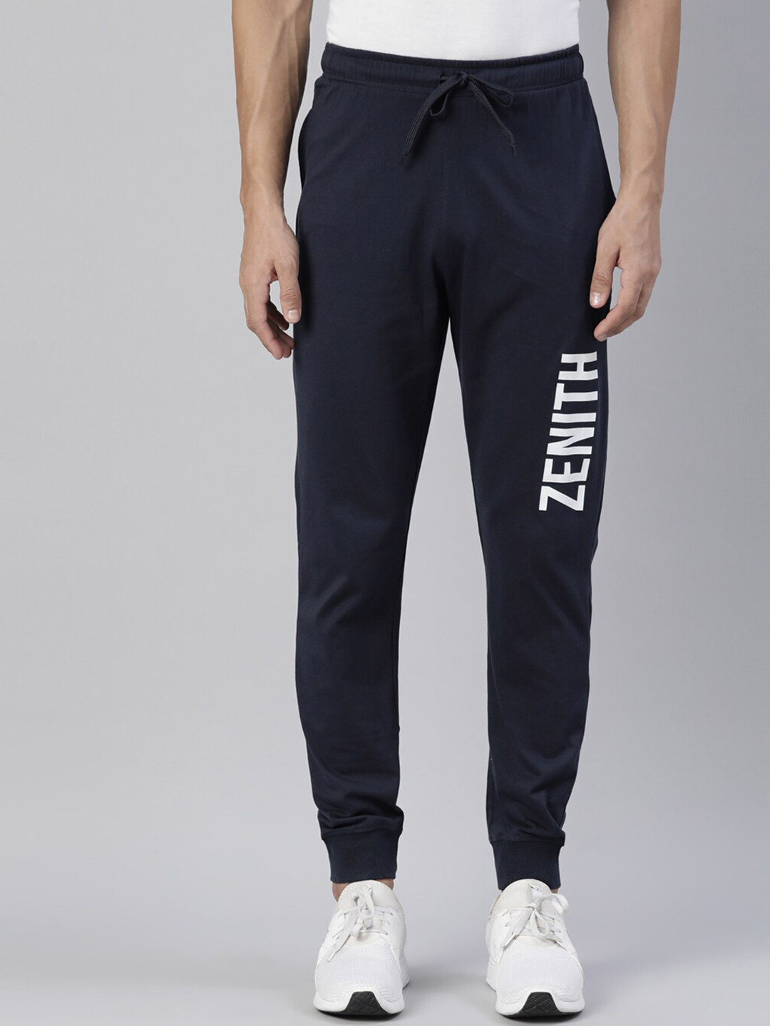 

DIXCY SCOTT Men Comfort Fit Cotton Sports Joggers, Navy blue