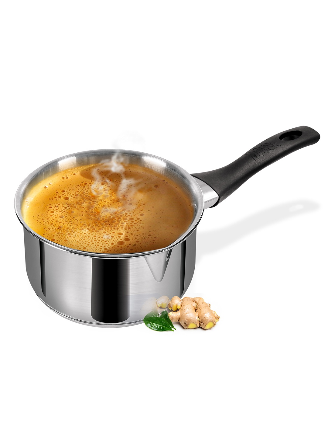 

Milton Pro Cook Stainless Steel Sandwich Bottom Pan With Bakelite Handle 1.2 L-18cm, Silver
