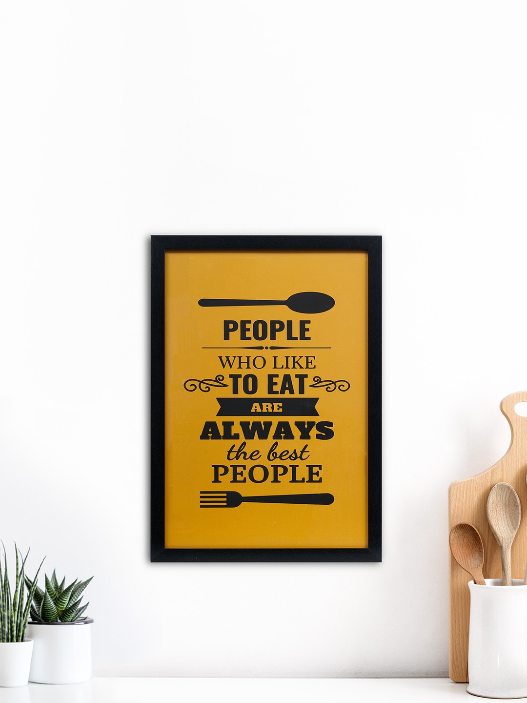 

Home Centre Spectrum Yellow & Black Kitchen Quotes Printed Wall Photo Frame