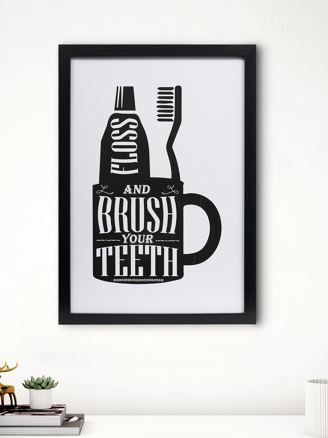 

Home Centre Spectrum White & Black Bath Quotes Printed Wall Photo Frame