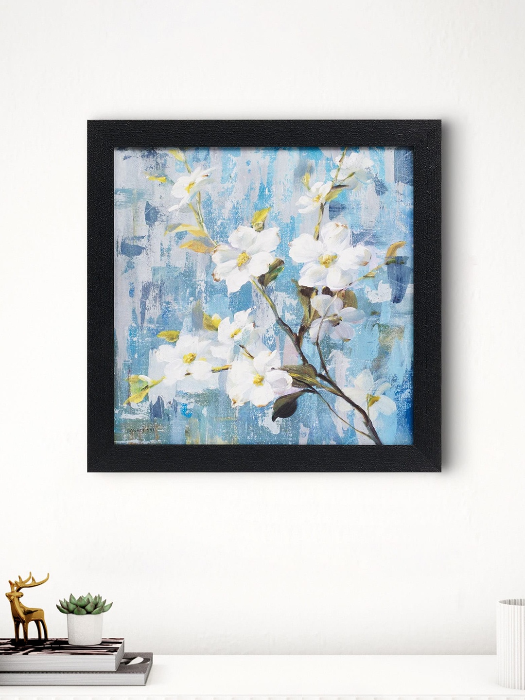 

Home Centre Pacific Aura Blue & White Floral Printed Wall Photo Frame
