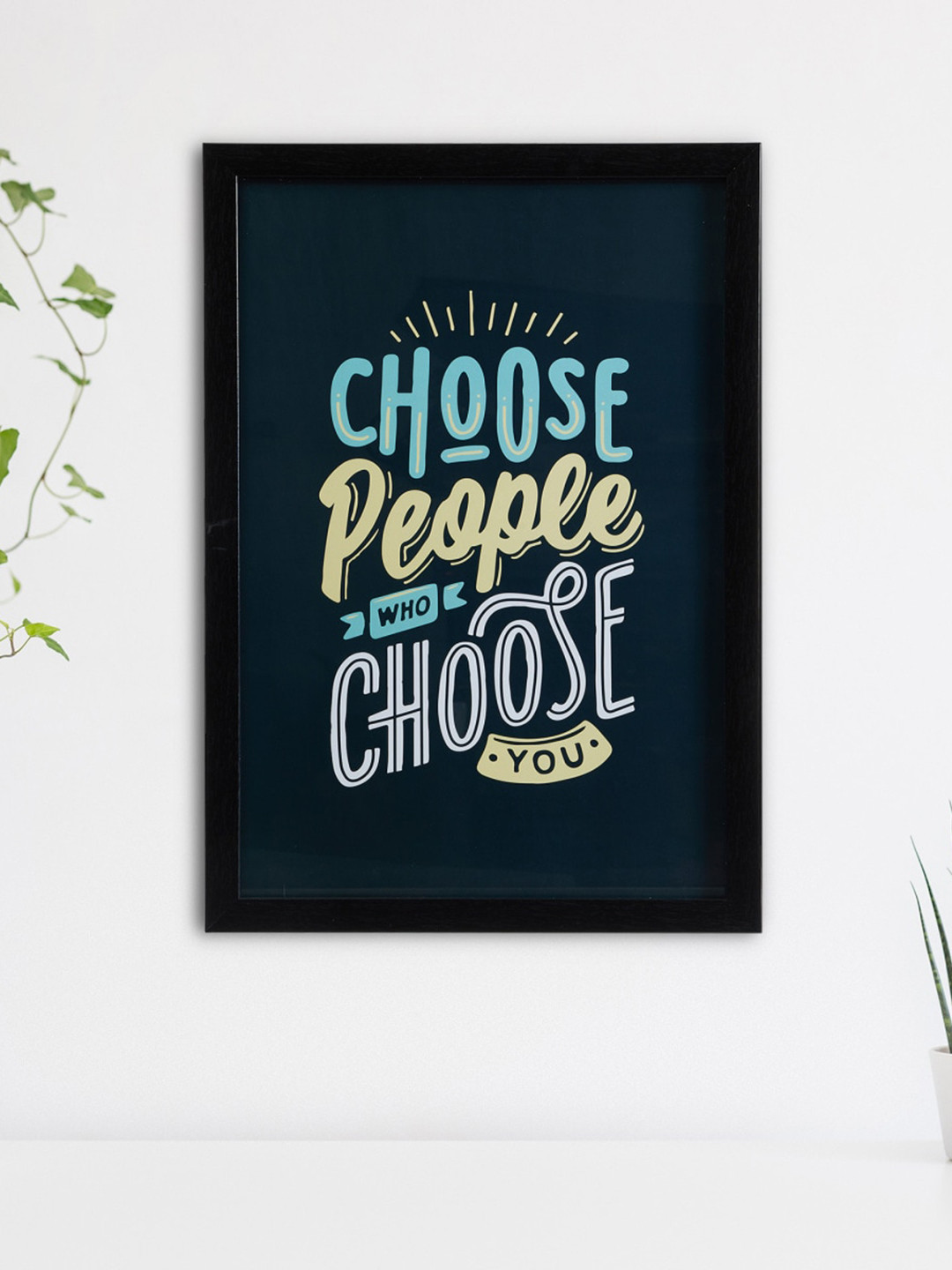 

Home Centre Spectrum Black & Navy Blue Inspirational Printed Wall Photo Frame