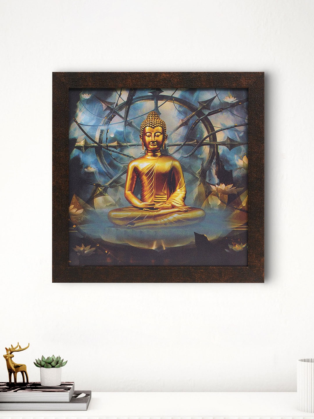 

Home Centre Pacific Aura Blue & Gold Toned Buddha Printed Wall Photo Frame