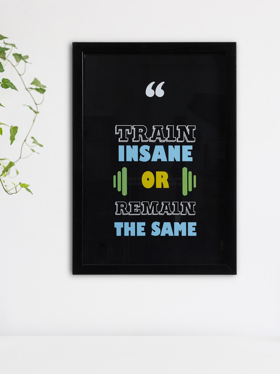 Home Centre Spectrum Black & Blue Inspirational Printed Wall Photo Frame