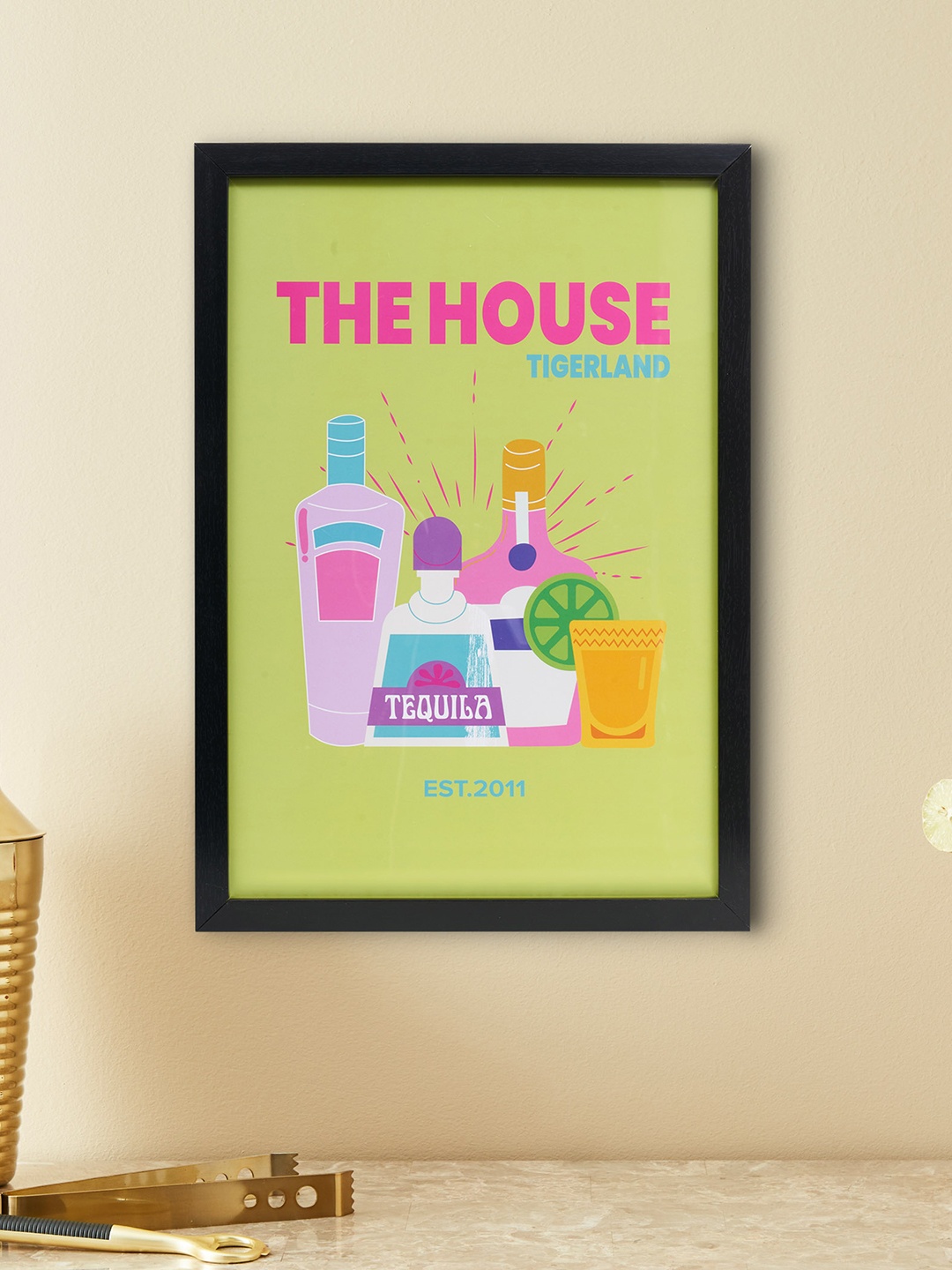 

Home Centre Spectrum Black & White House Quotes Printed Wall Photo Frame, Green