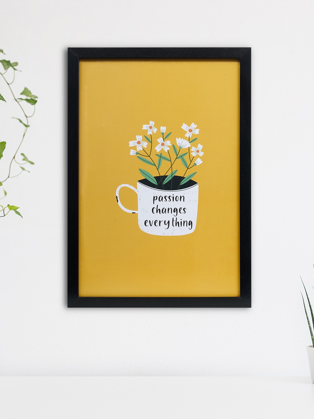 

Home Centre Spectrum Yellow & White Garden Quotes Printed Wall Photo Frame