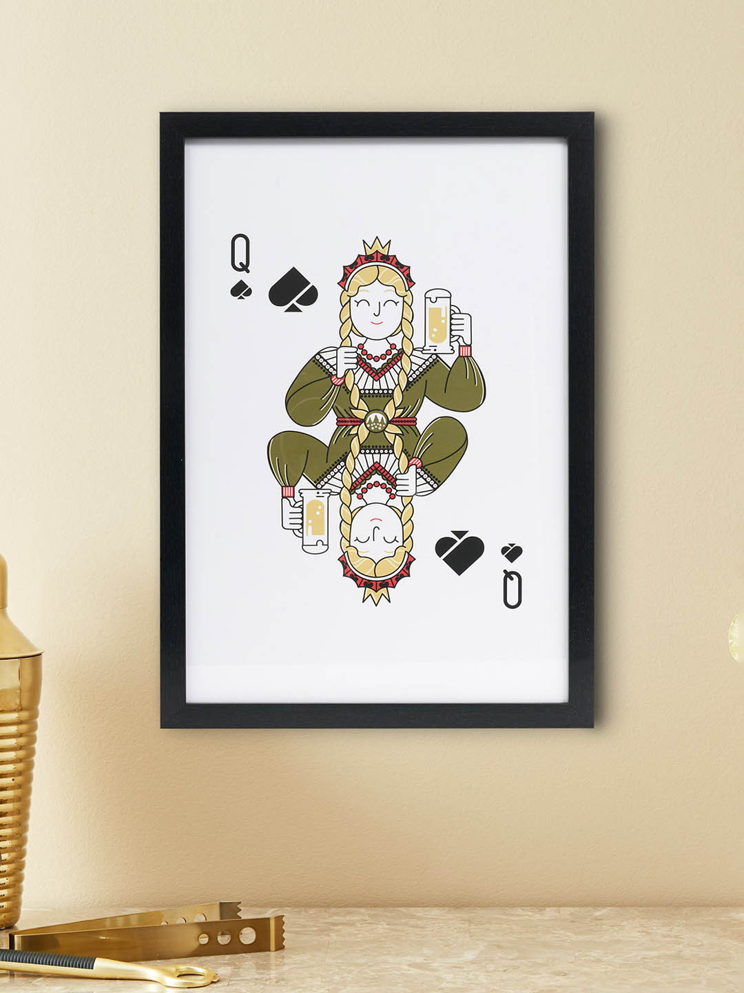 

Home Centre Spectrum White & Black Cards Printed Wall Photo Frame