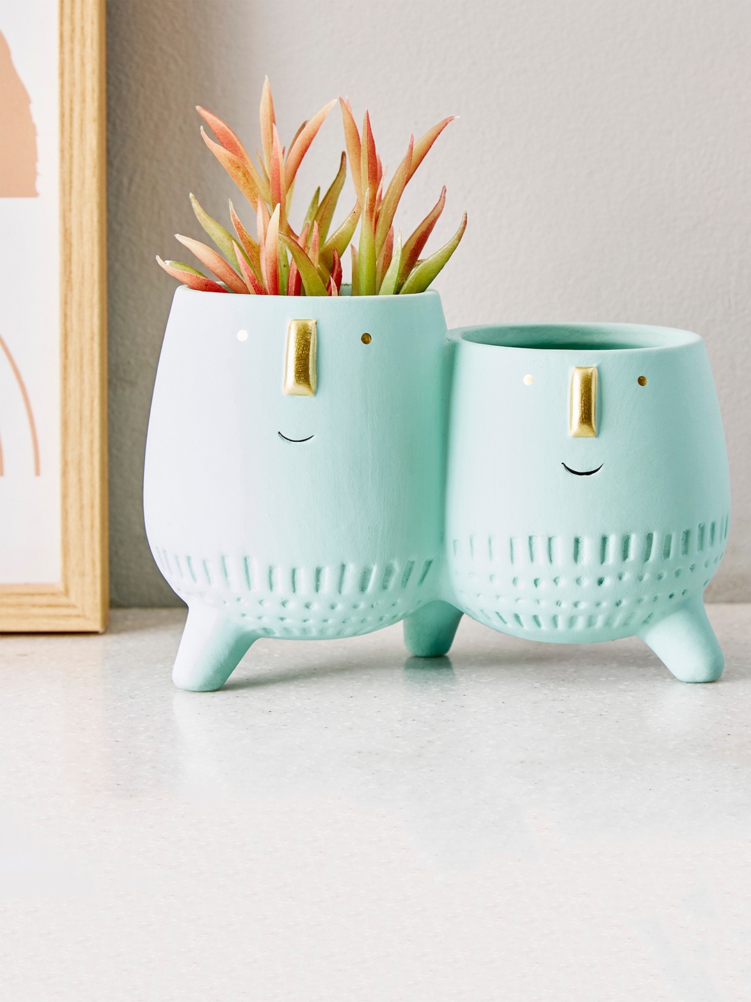 

Home Centre Hello Spring Green Textured Ceramic Floor Planter
