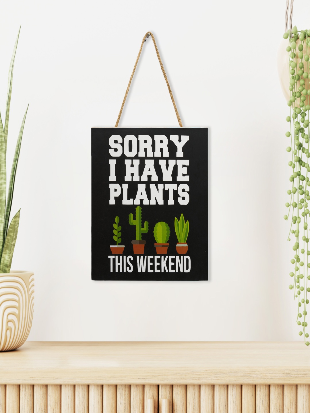 

Home Centre Garnet Interiors Black & White Wooden Printed Wall Hangings