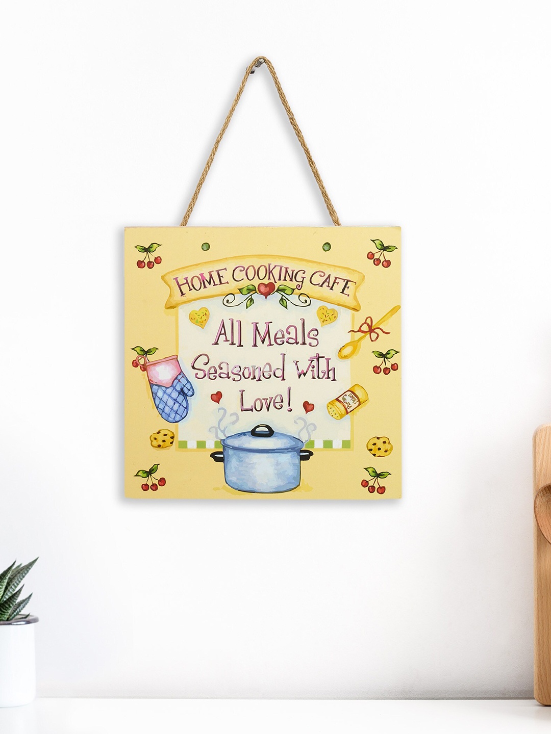 

Home Centre Garnet Interiors Yellow & Purple Wooden Printed Wall Hangings