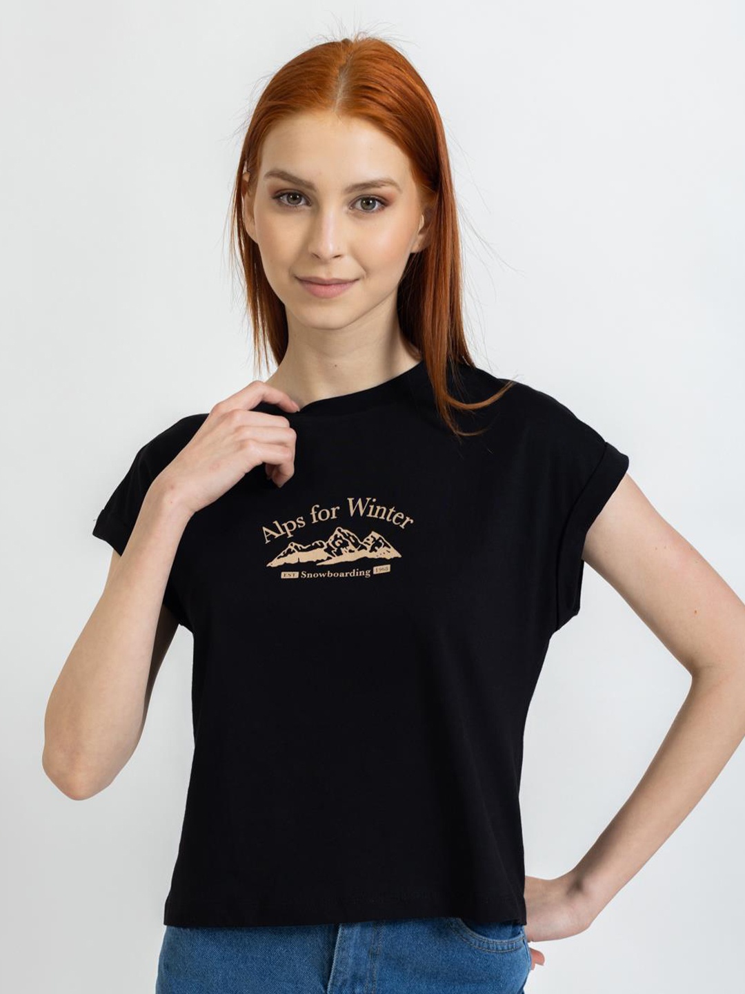 

PRET A TUER Typography Printed Extended Sleeves Pure Cotton Oversize T-Shirt, Black