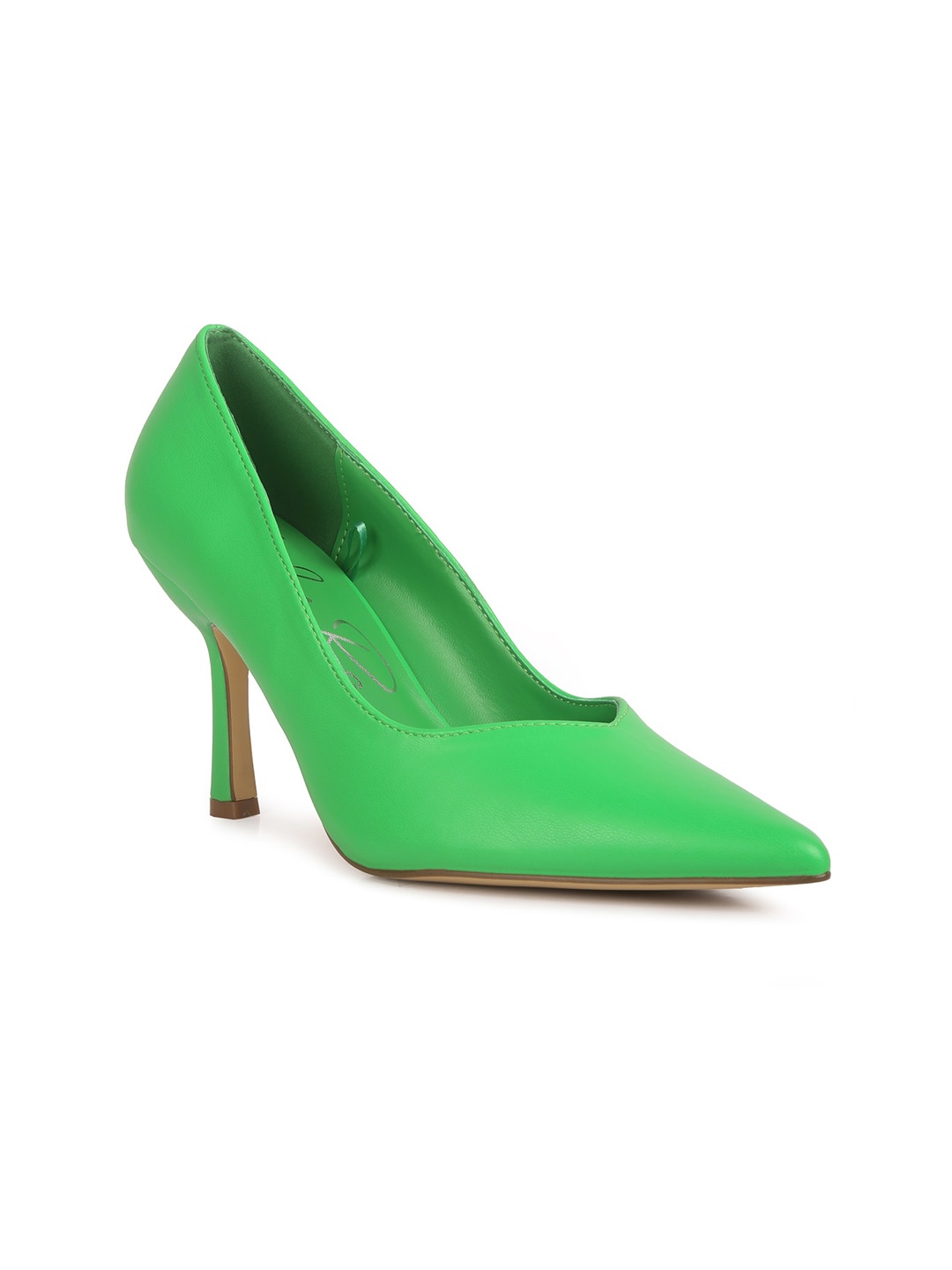 

London Rag Pointed Toe Stiletto Heel Pumps, Green