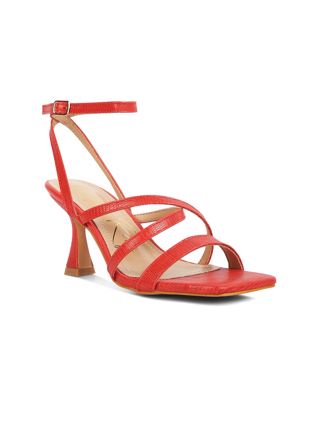 

London Rag Spool Heels, Red
