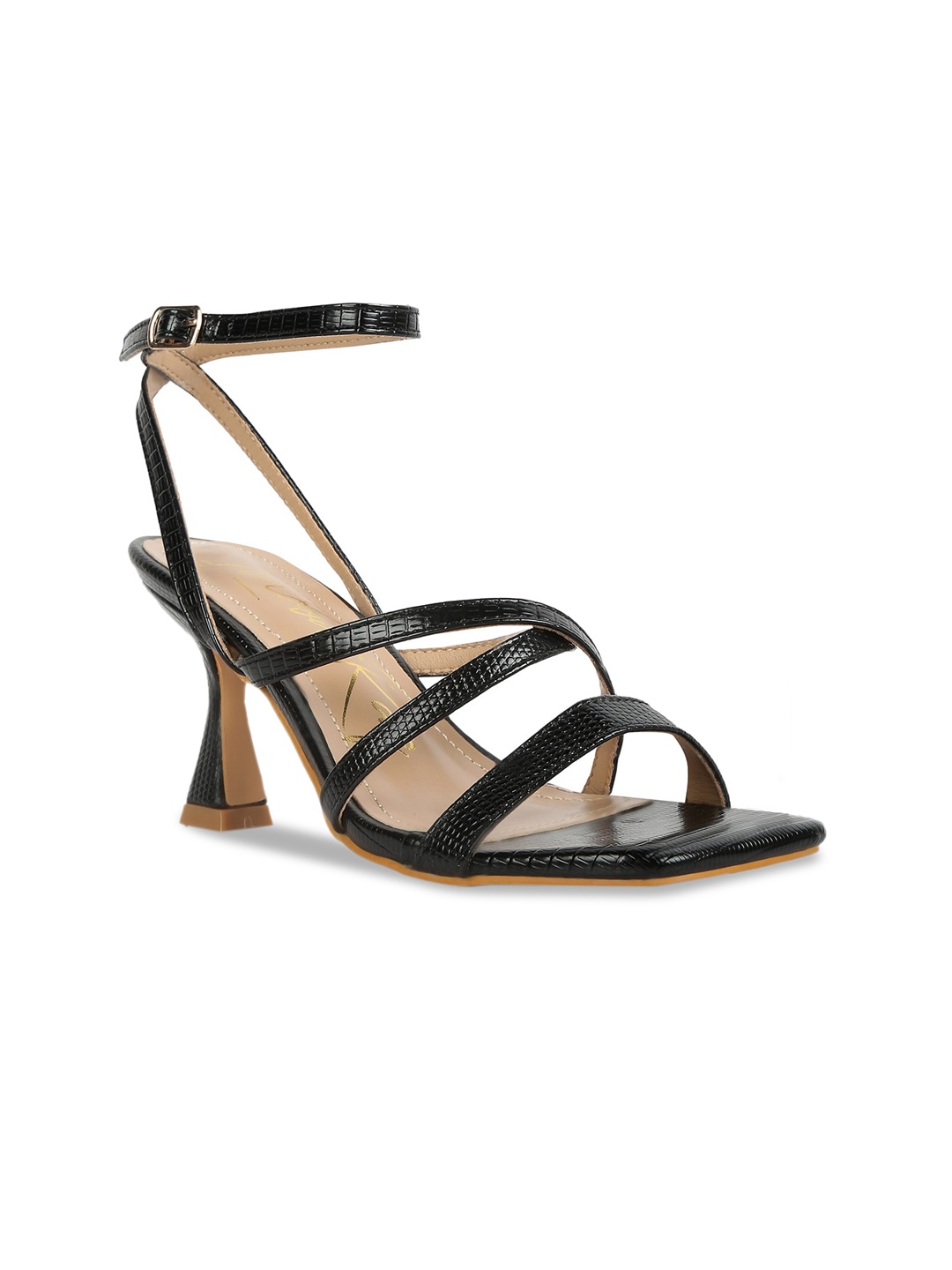 

London Rag Textured Slim Heels, Black