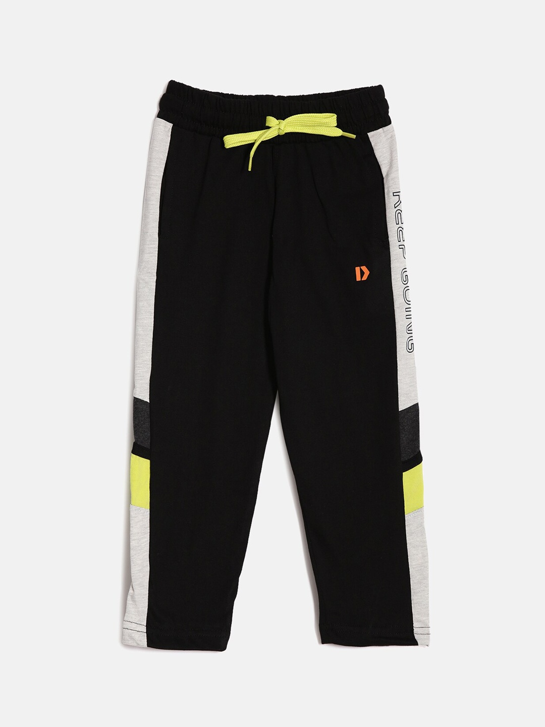

DIXCY SCOTT Boys Mid-Rise Pure Cotton Relaxed-Fit Track Pants, Black