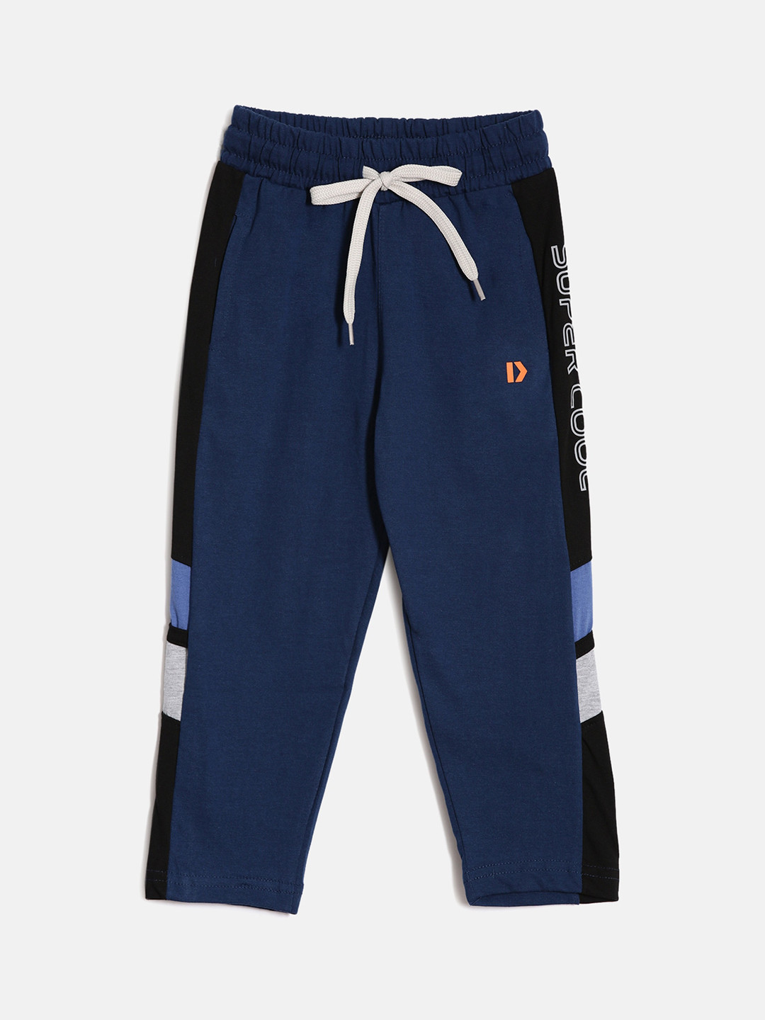 

DIXCY SCOTT Boys Mid-Rise Pure Cotton Relaxed-Fit Track Pants, Blue