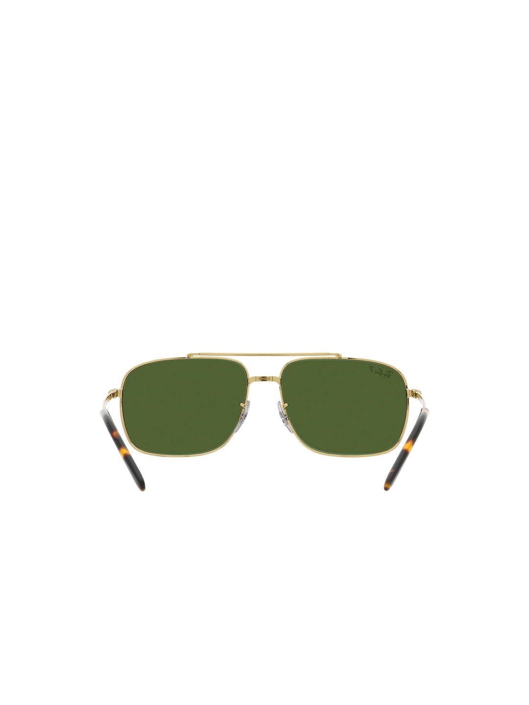 

RAY-BAN Unisex Polarized Green Lens Pillow Sunglasses - 0RB37969196P162, Gold