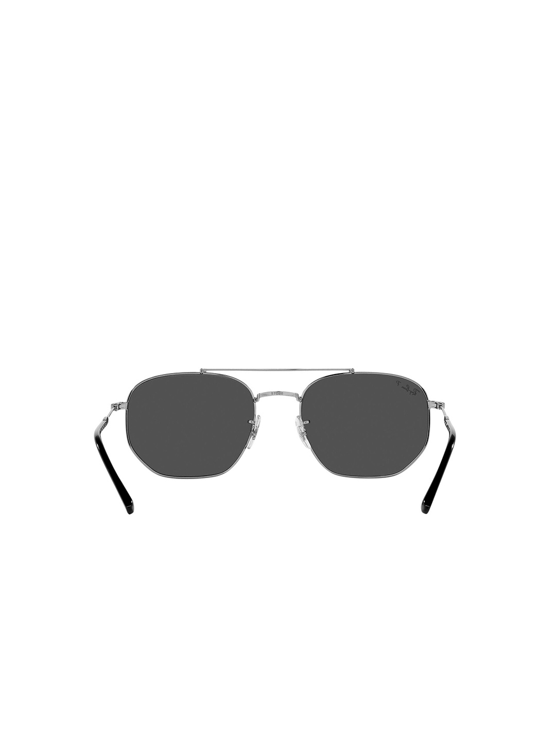 

Ray-Ban Unisex Polarized Grey Lens Irregular Sunglasses - 0 Rb3707004/k857, Metallic