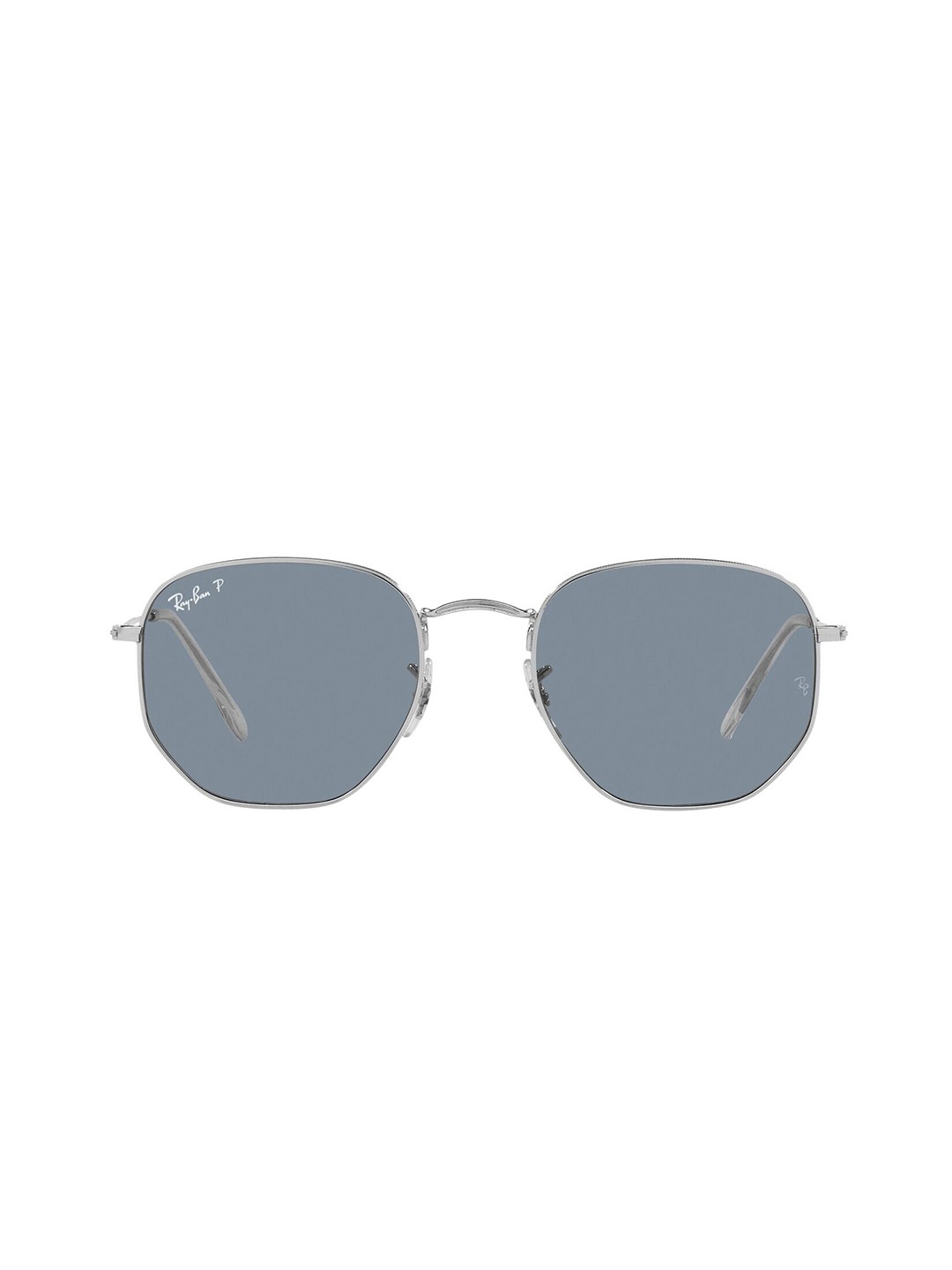 

Ray-Ban Unisex Polarized Blue Lens Irregular Sunglasses - 0RB3548N003/0254, Silver