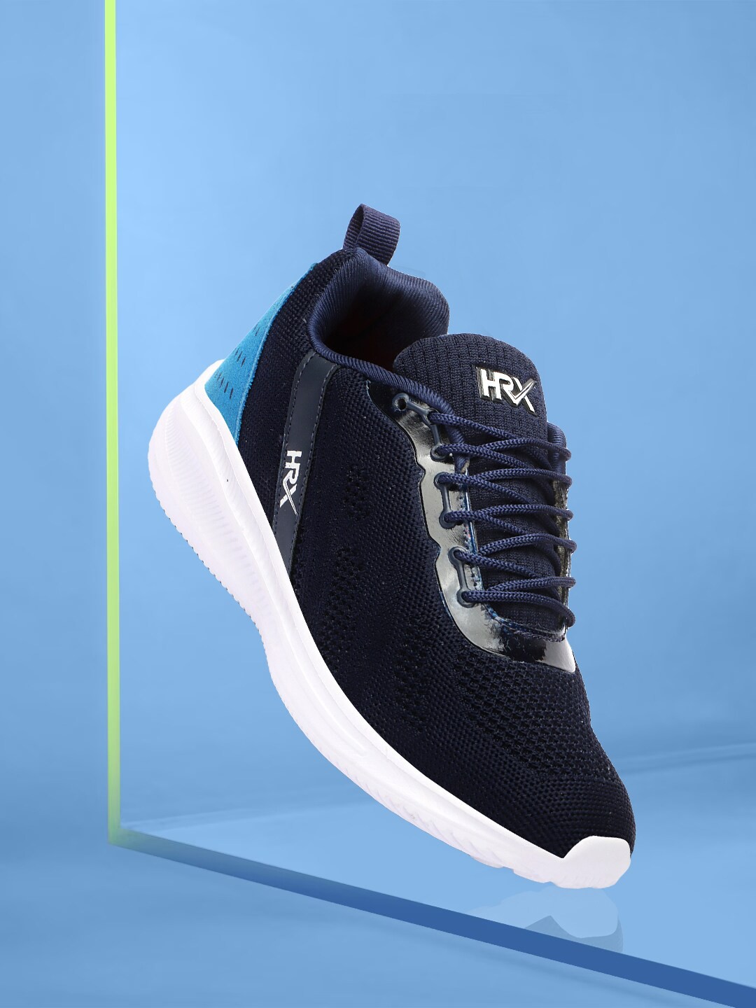 

HRX by Hrithik Roshan Men Textile Running Flyknit Sports Shoes, Navy blue