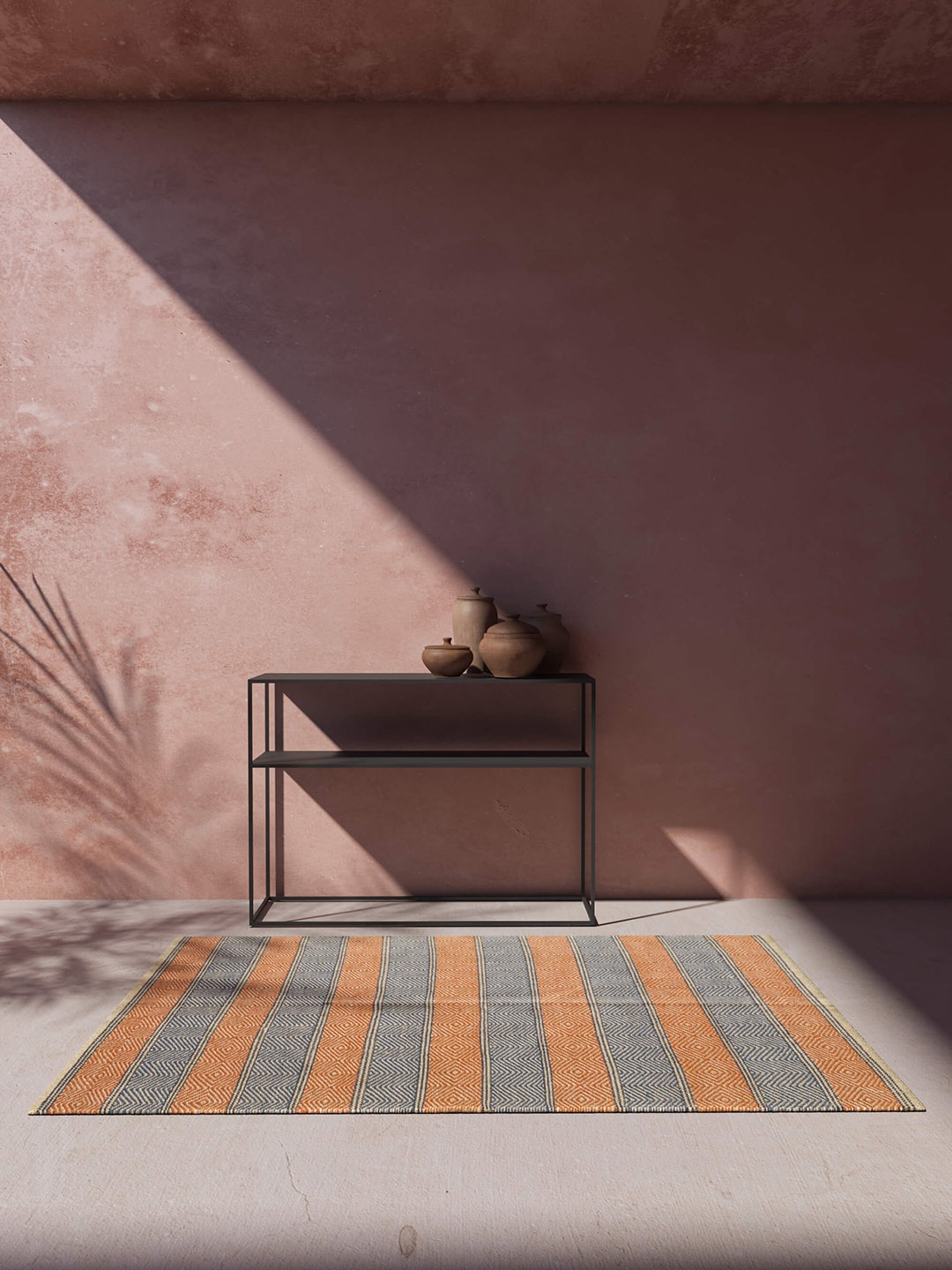 

Jaipur Rugs Red & Grey Striped Woolen Rectangular Carpet