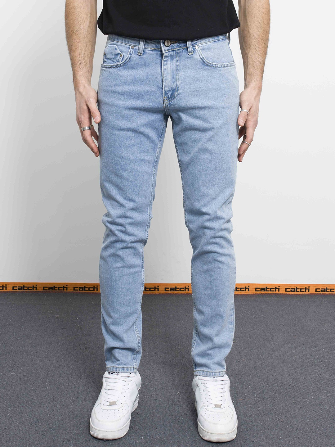 

catch Men Slim Fit Stretchable Jeans, Blue