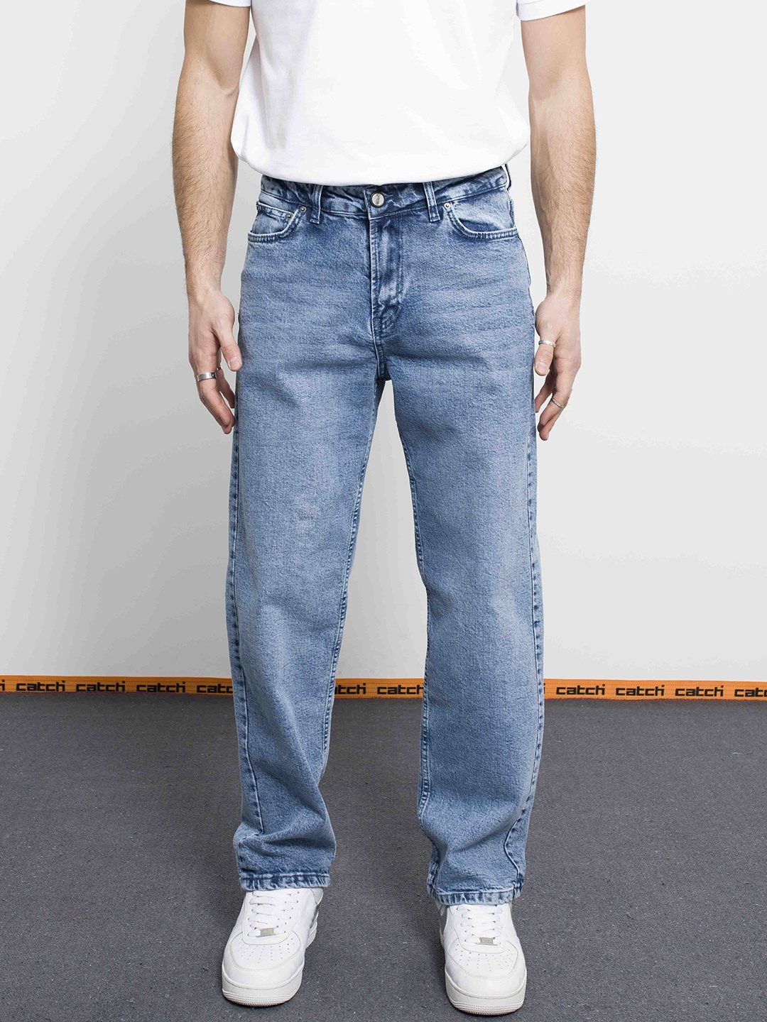 

catch Men Relaxed Fit Stretchable Jeans, Blue