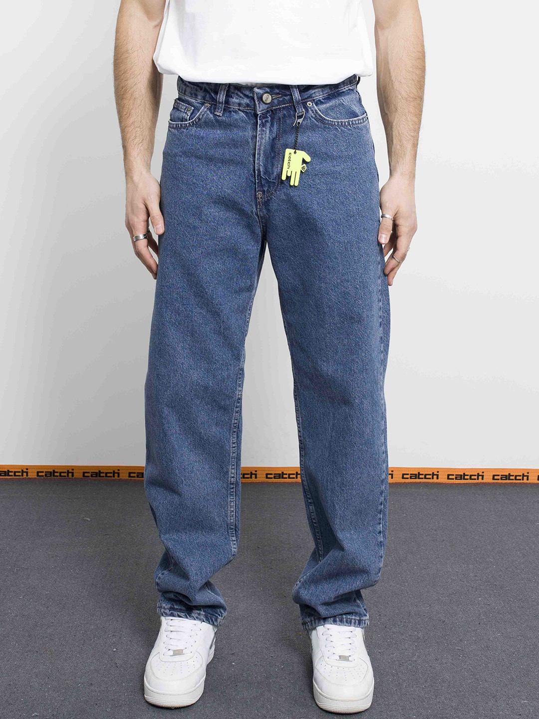 

catch Men Relaxed Fit Stretchable Jeans, Blue