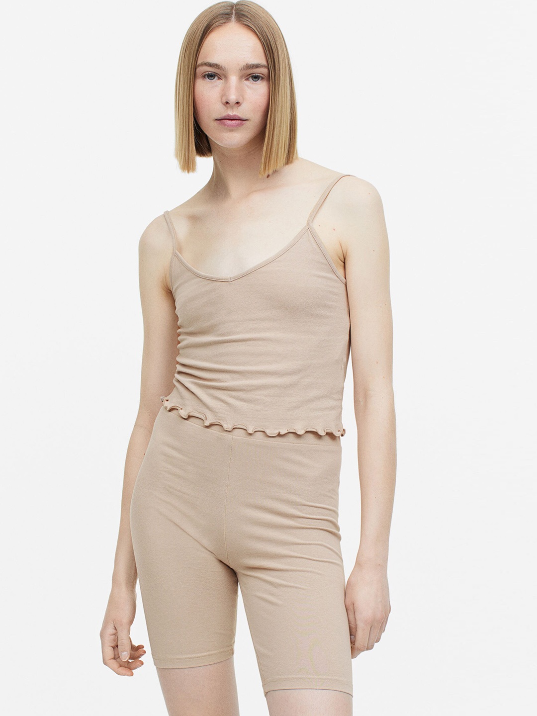 

H&M Women Cycling Shorts, Beige