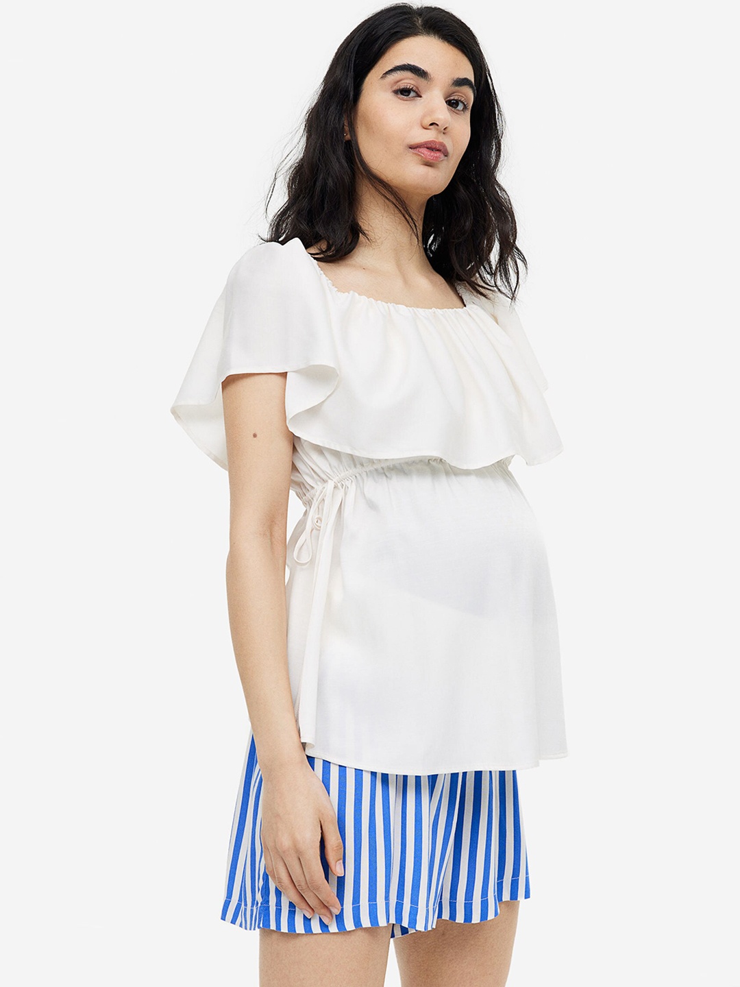 

H&M MAMA Pull-On Shorts, Blue