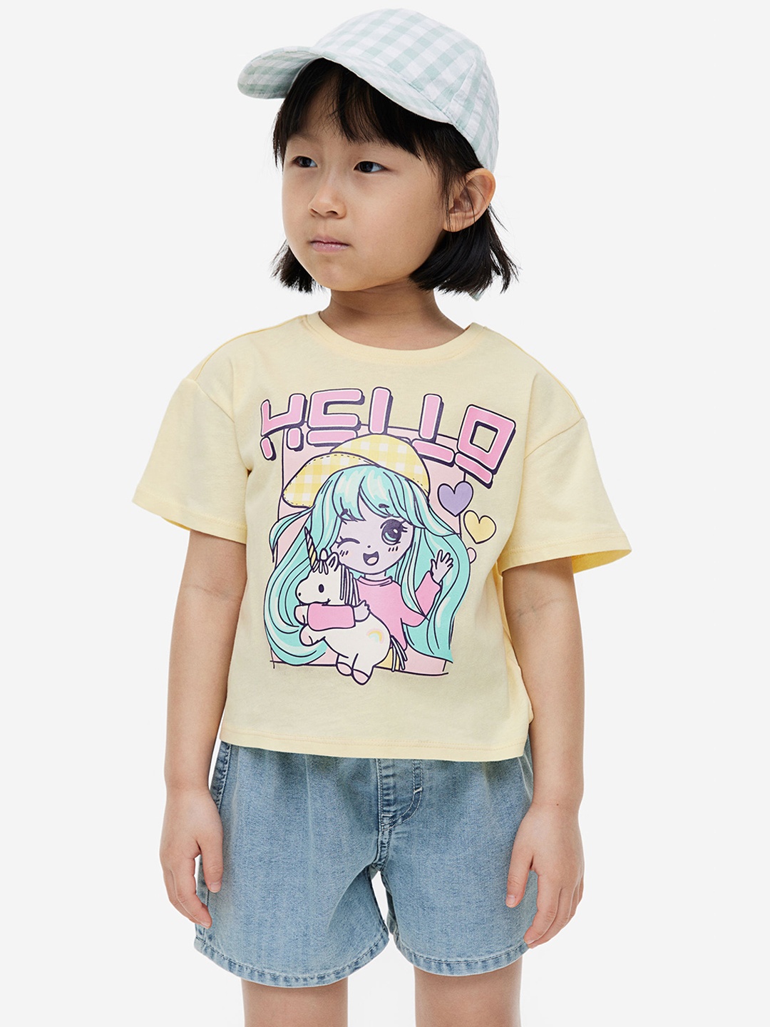 

H&M Girls 2-Piece T-shirt And Shorts Set, Blue