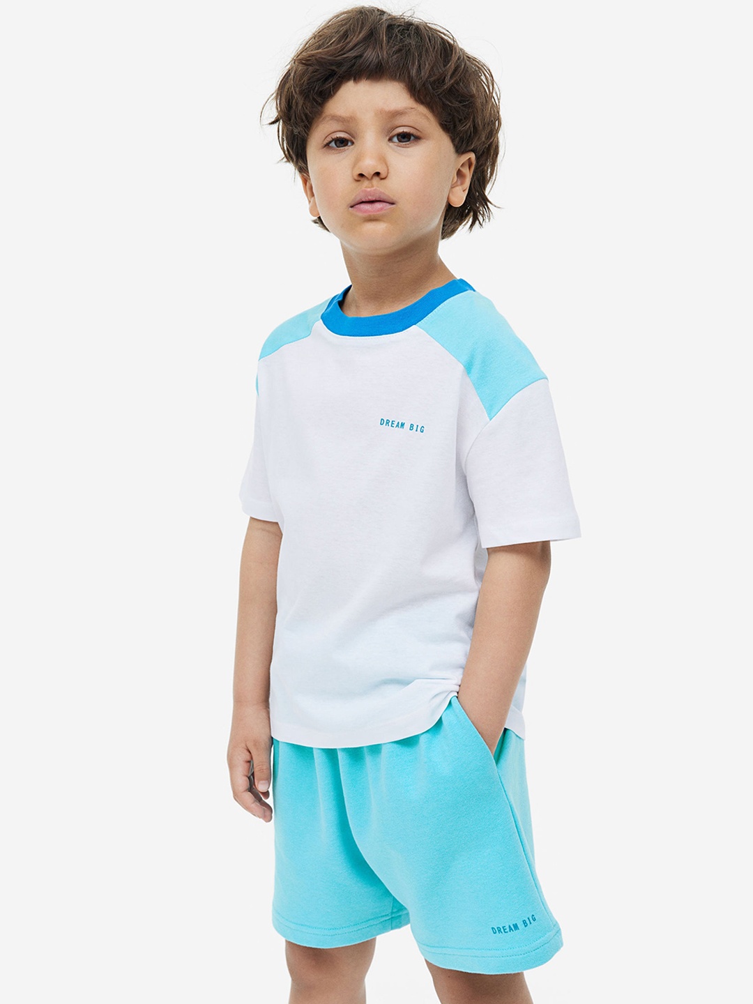 

H&M Boys 2-Piece Cotton Jersey Set, Blue
