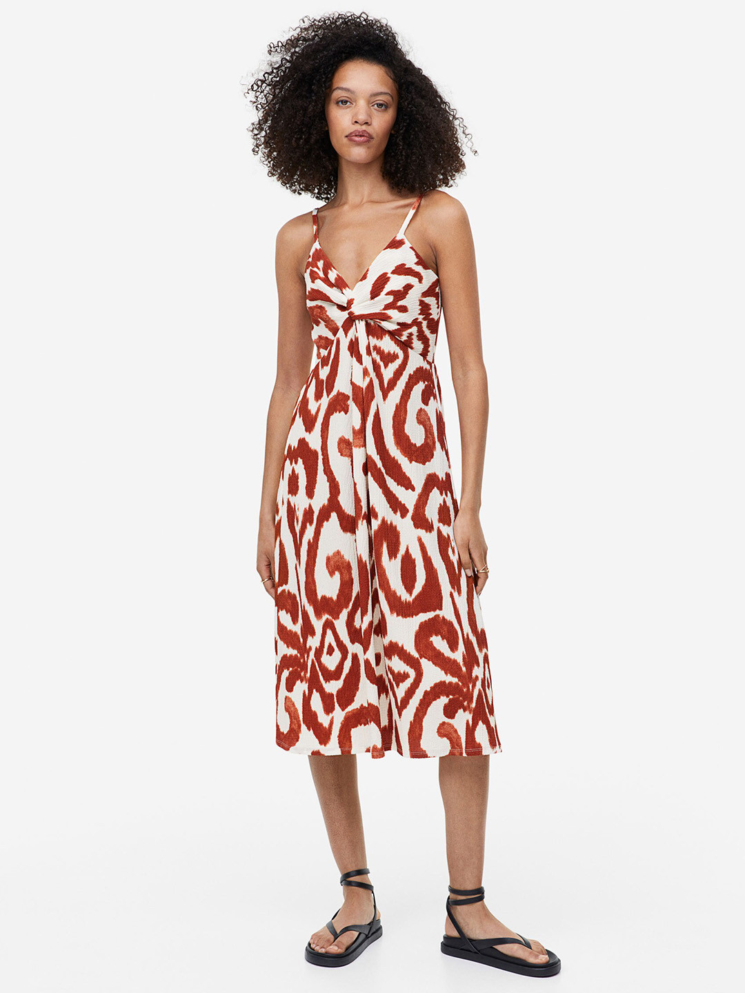 

H&M Twist-Detail Dress, White