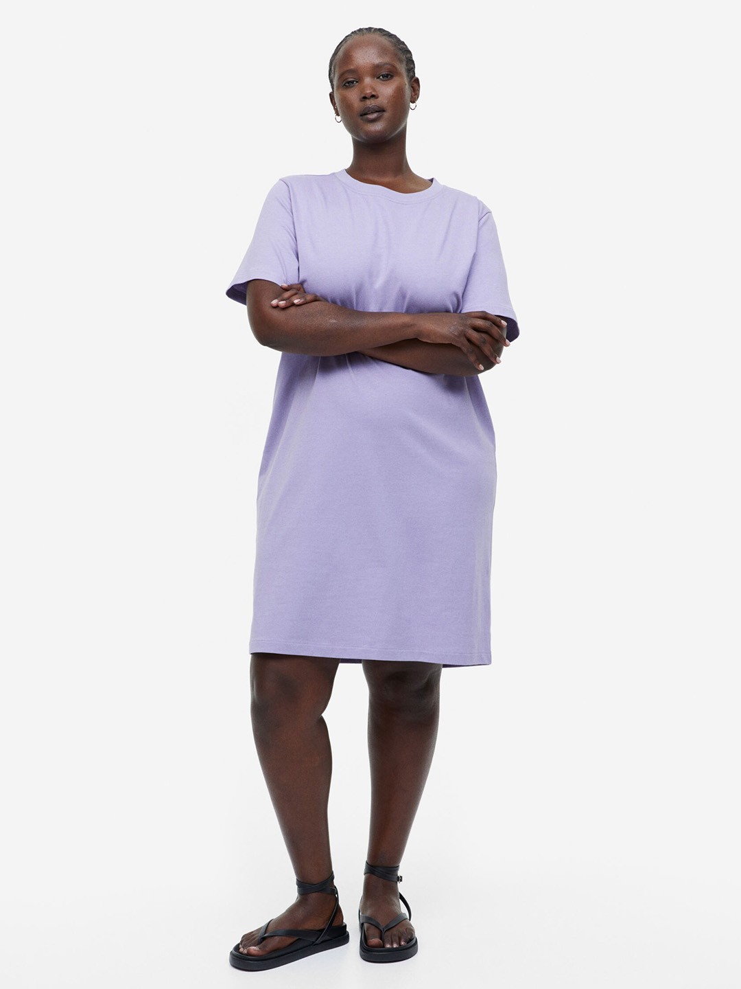 

H&M Cotton T-shirt dress, Purple