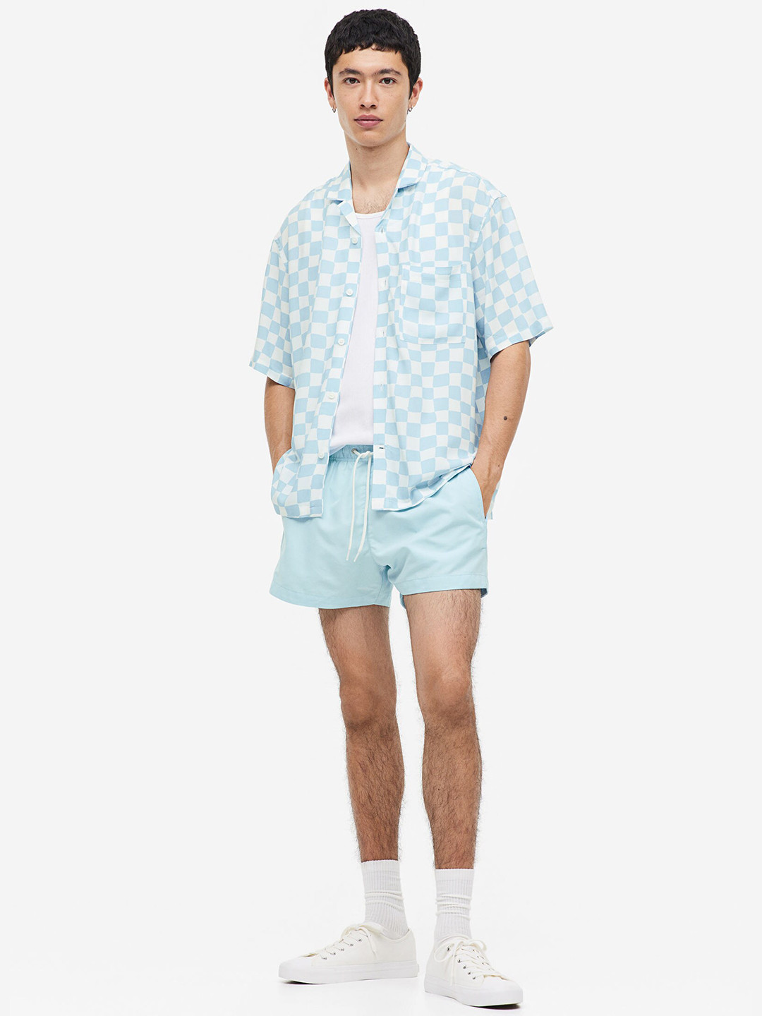 

H&M Men Relaxed Fit Resort Shirt, Blue