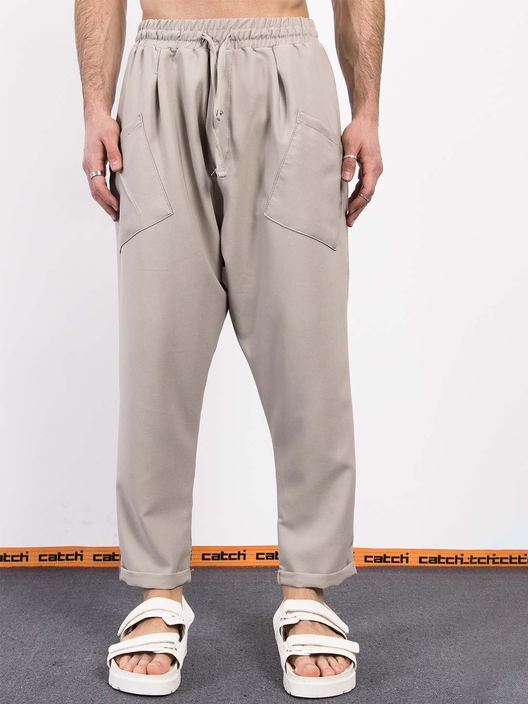 

catch Men Loose Fit Trousers, Grey