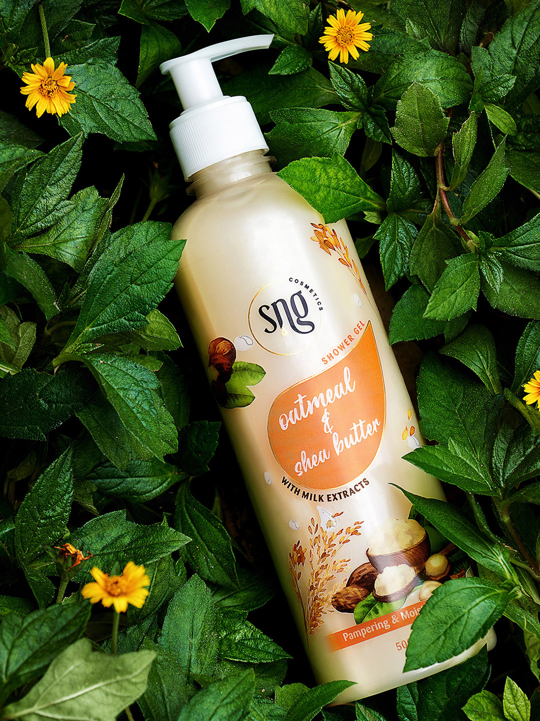 

SNG Cosmetics Pampering & Moisturising Oatmeal & Shea Butter Shower Gel - 500ml, Grey