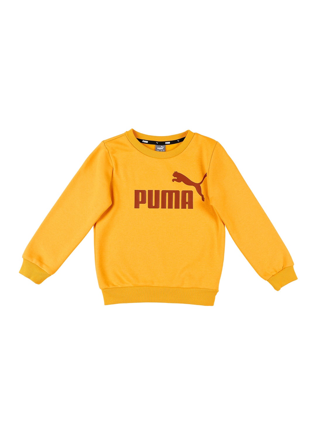 

Puma Boys Essential Big Logo Crew Sweatshirt, Yellow