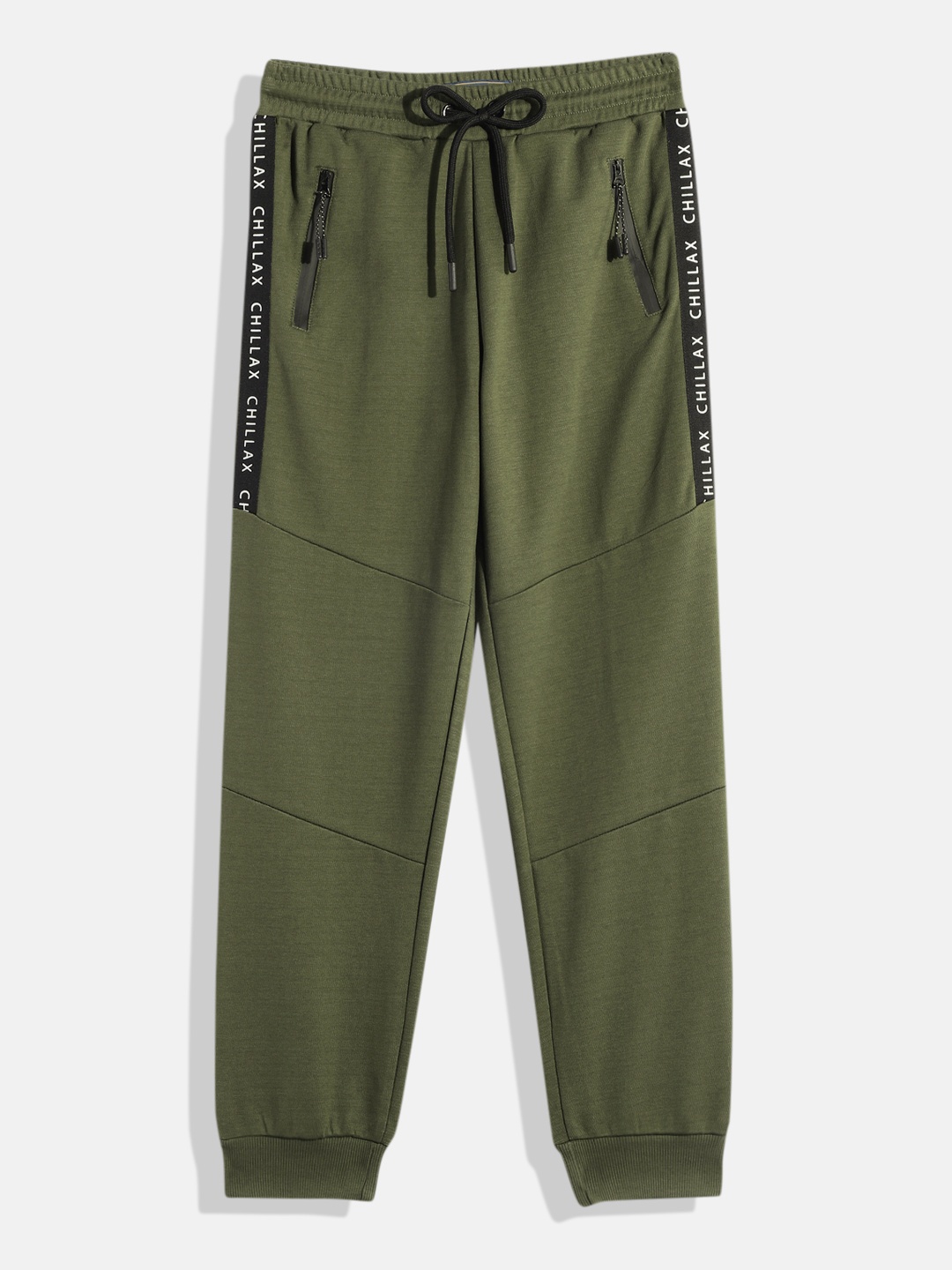 

Bene Kleed Green Boys Printed Joggers, Olive