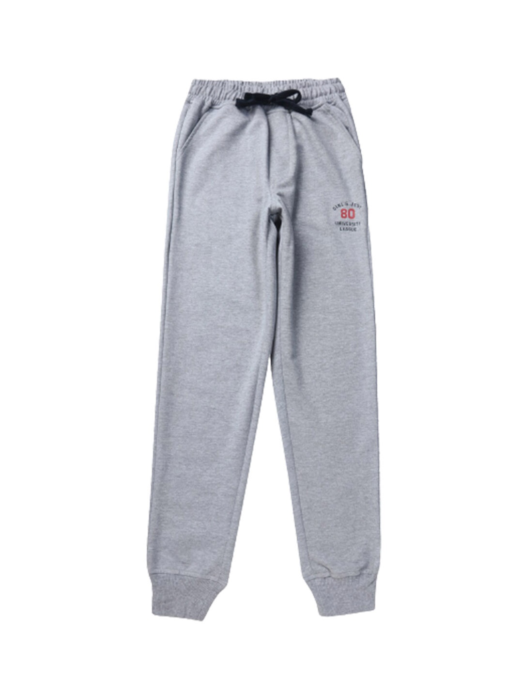 

Gini and Jony Boys Typography Printed Cotton Joggers, Grey