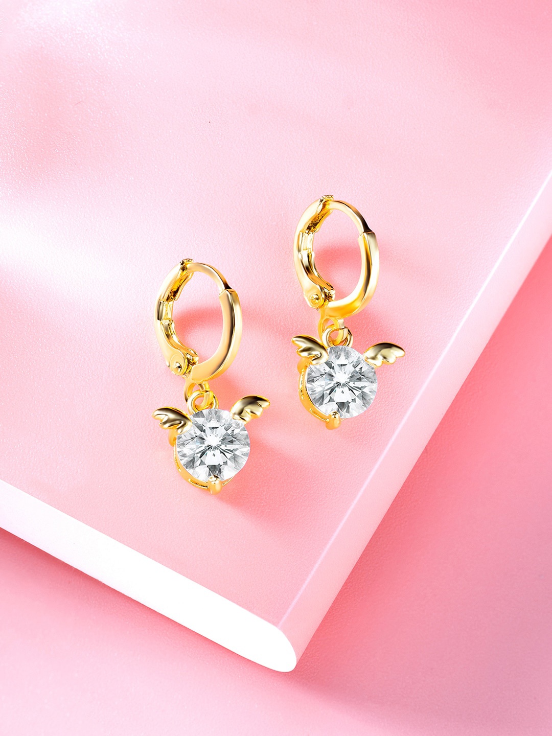 

Peora Gold-Plated Contemporary Drop Earrings