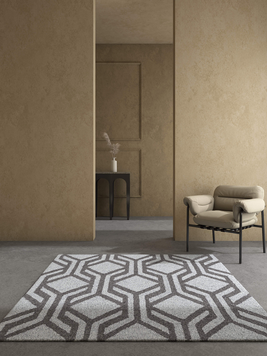 

Jaipur Rugs Beige & Brown Geometric Pattern Woolen Rectangular Carpet