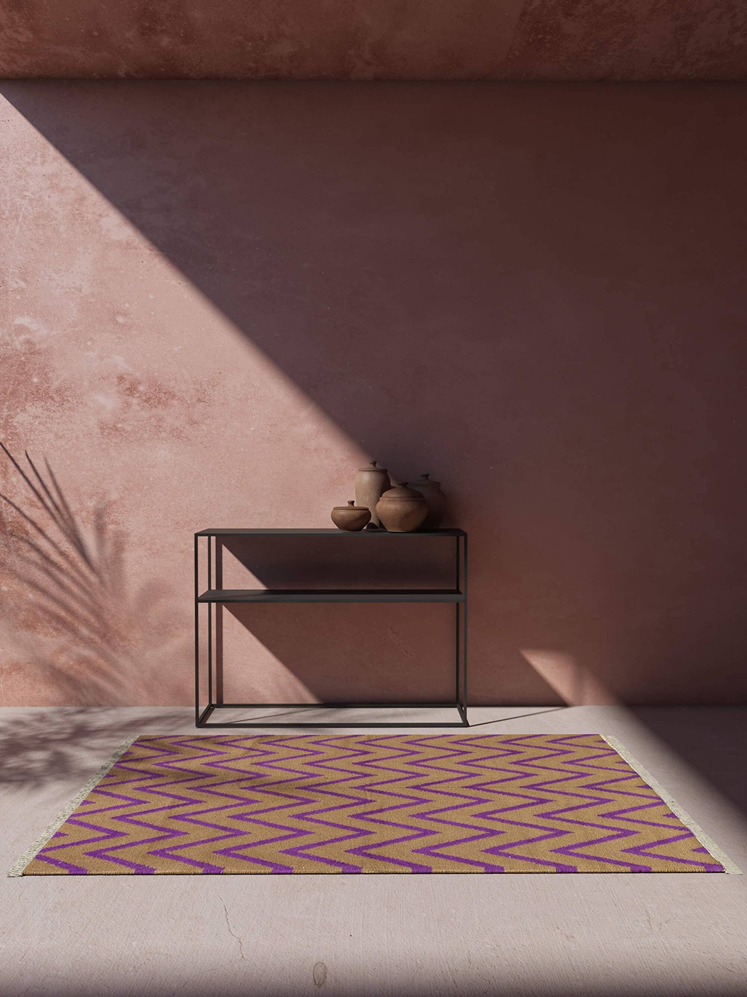 

Jaipur Rugs Brown & Purple Zig Zag Pattern Rectangular Carpet