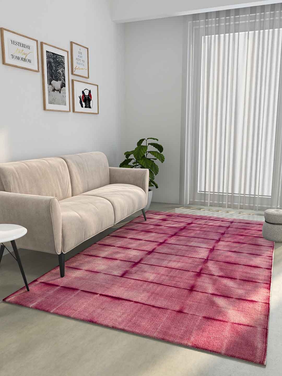 

Jaipur Rugs Pink & Purple Tie Dye Pure Woolen Rectangular Carpet