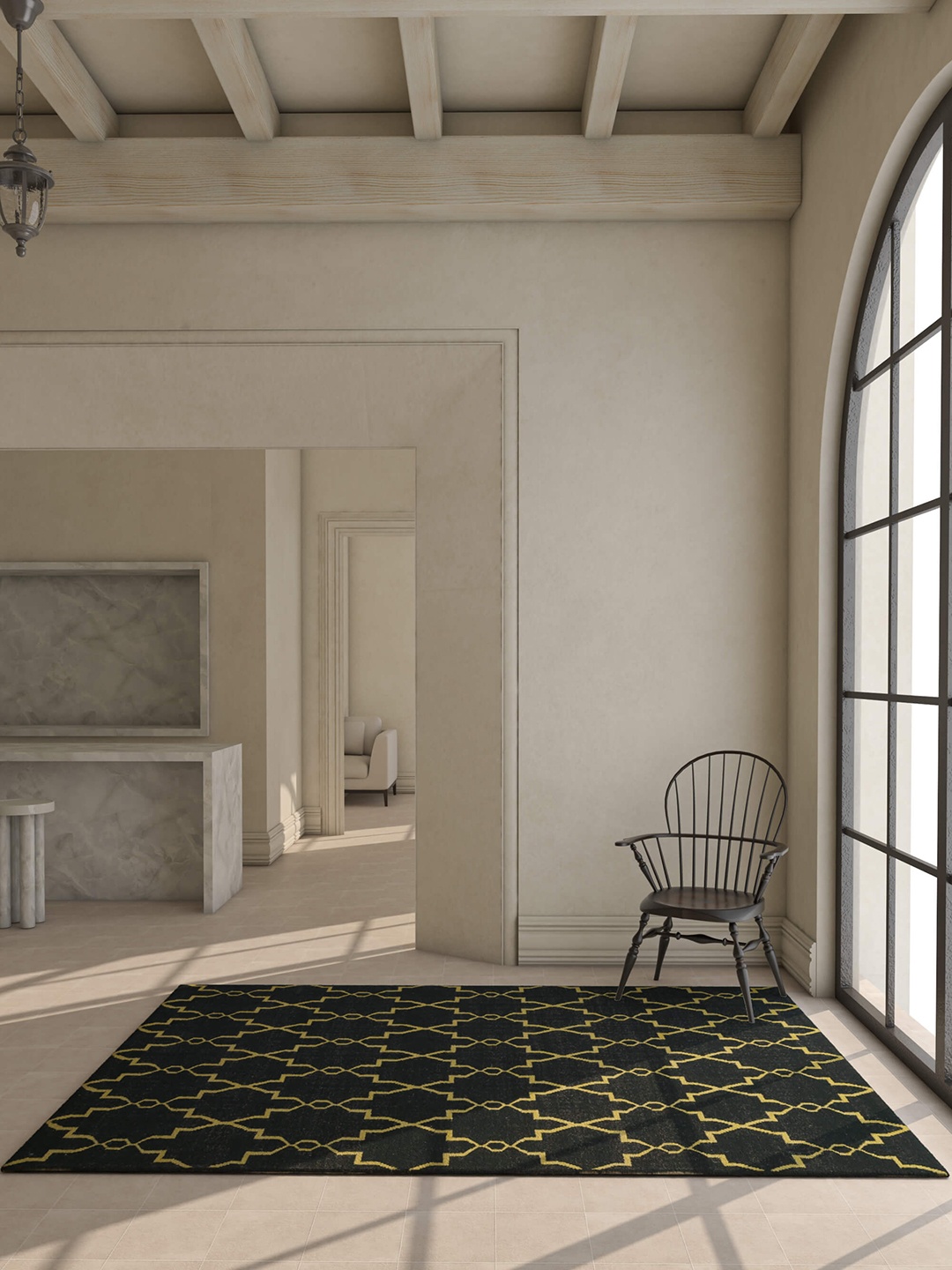 

Jaipur Rugs Maroc Yellow & Black Woolen Rectangular Carpet